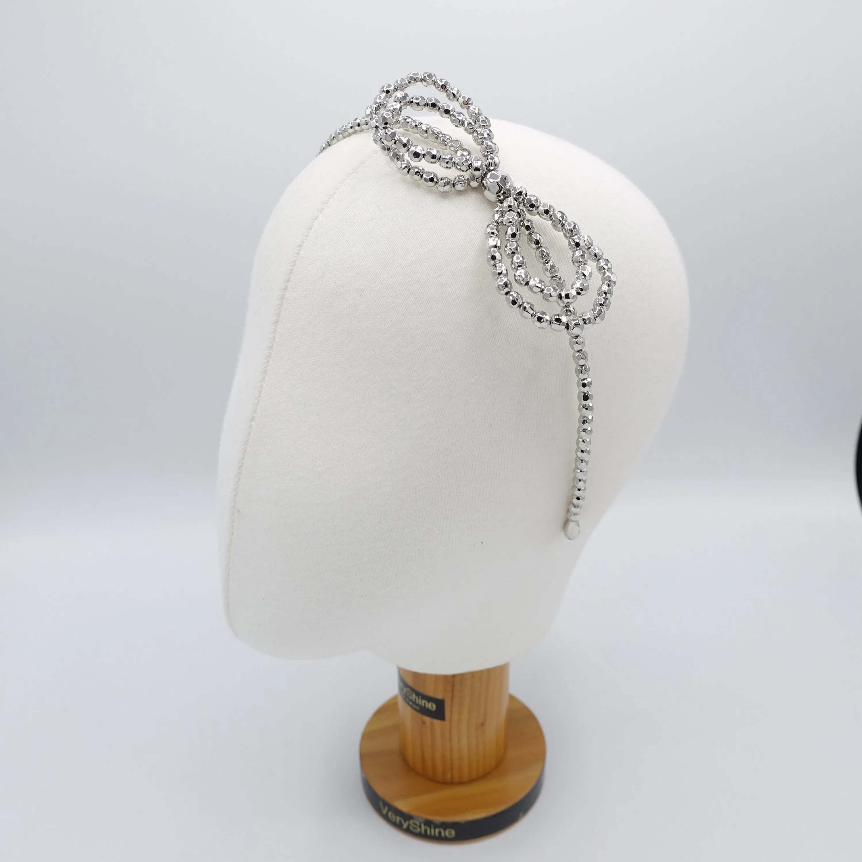 metallic bow knot headband