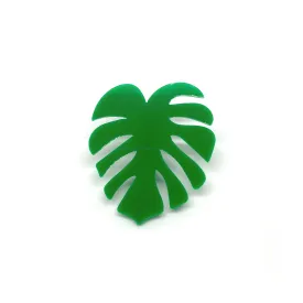 Monstera Leaf Laser Cut Acrylic Brooch Pin