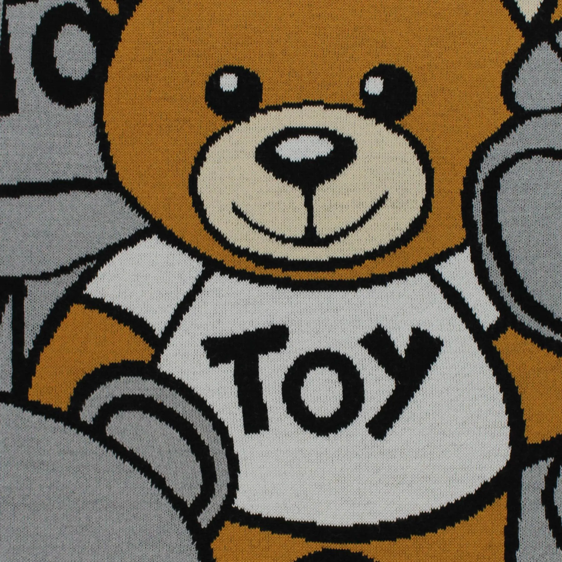 Moschino Wool Scarf Gray Toy Teddy Bear - Women Collection FINAL SALE