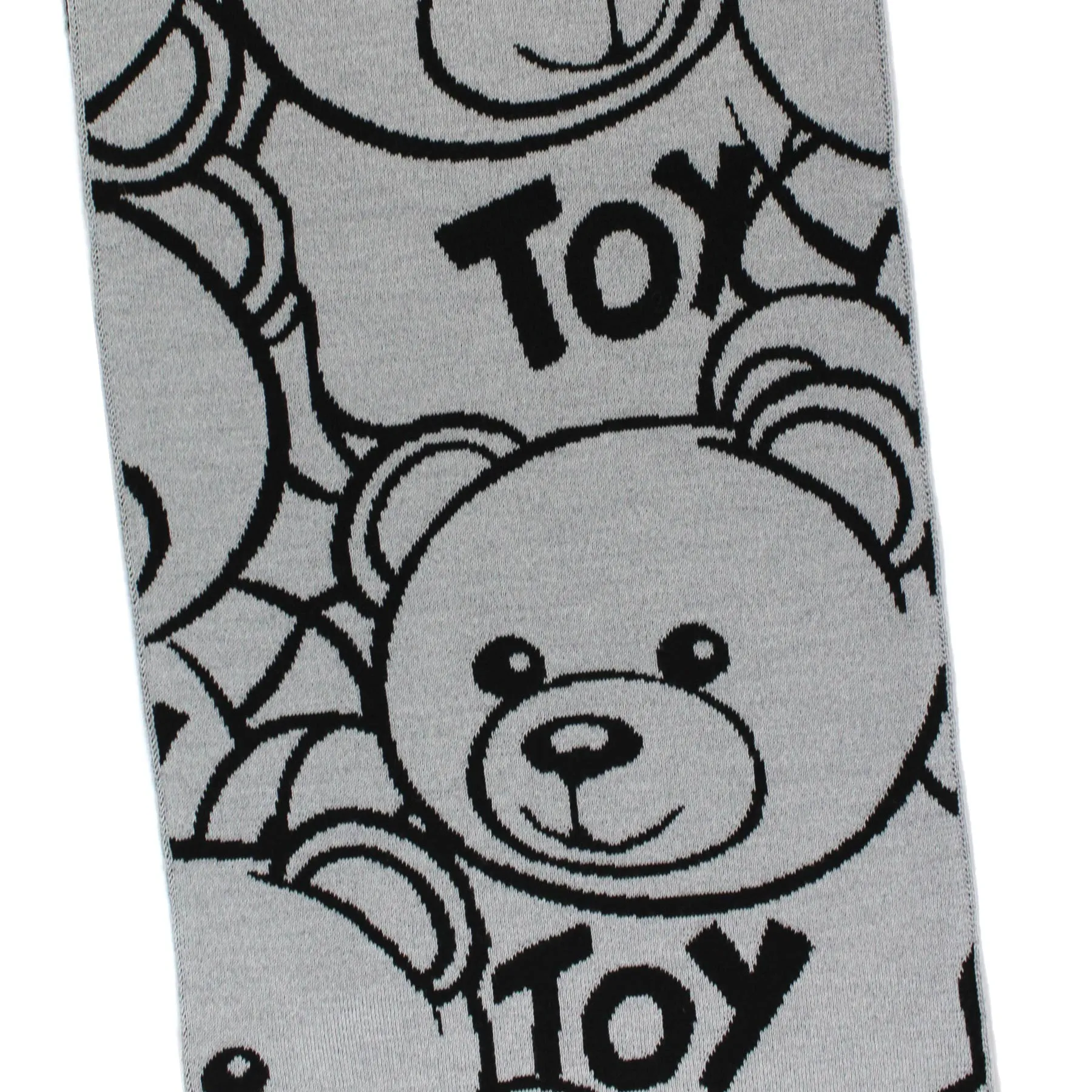 Moschino Wool Scarf Gray Toy Teddy Bear - Women Collection FINAL SALE