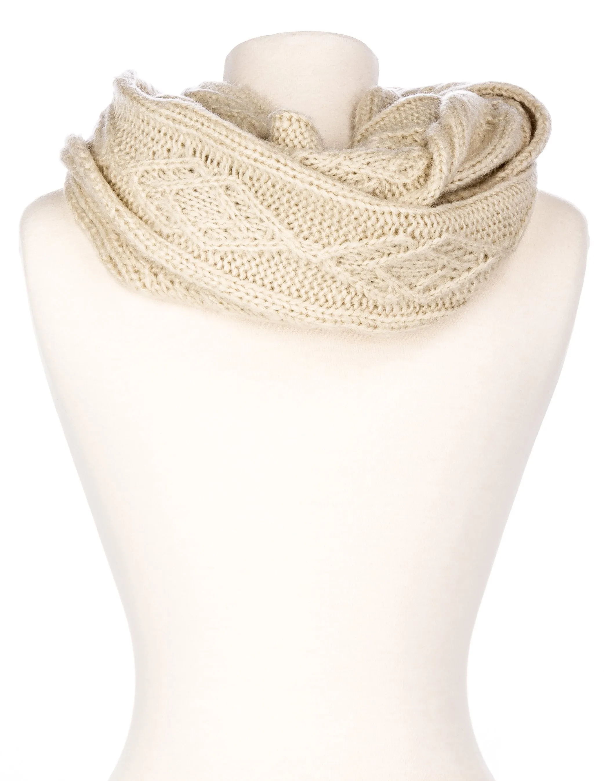 Noble Mount Mens Cable Knit Infinity Scarf