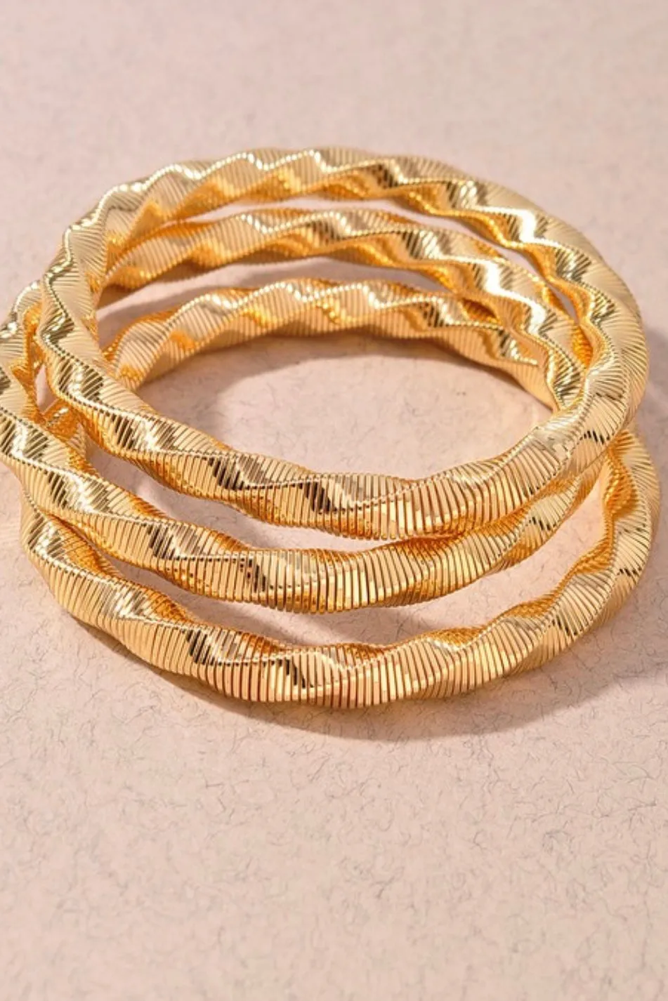 Omega Stretch Twisted Stretch Bracelet Set