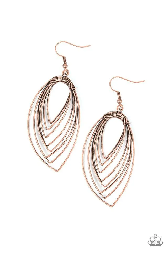 Paparazzi Earring ~ Walkabout Ware - Copper