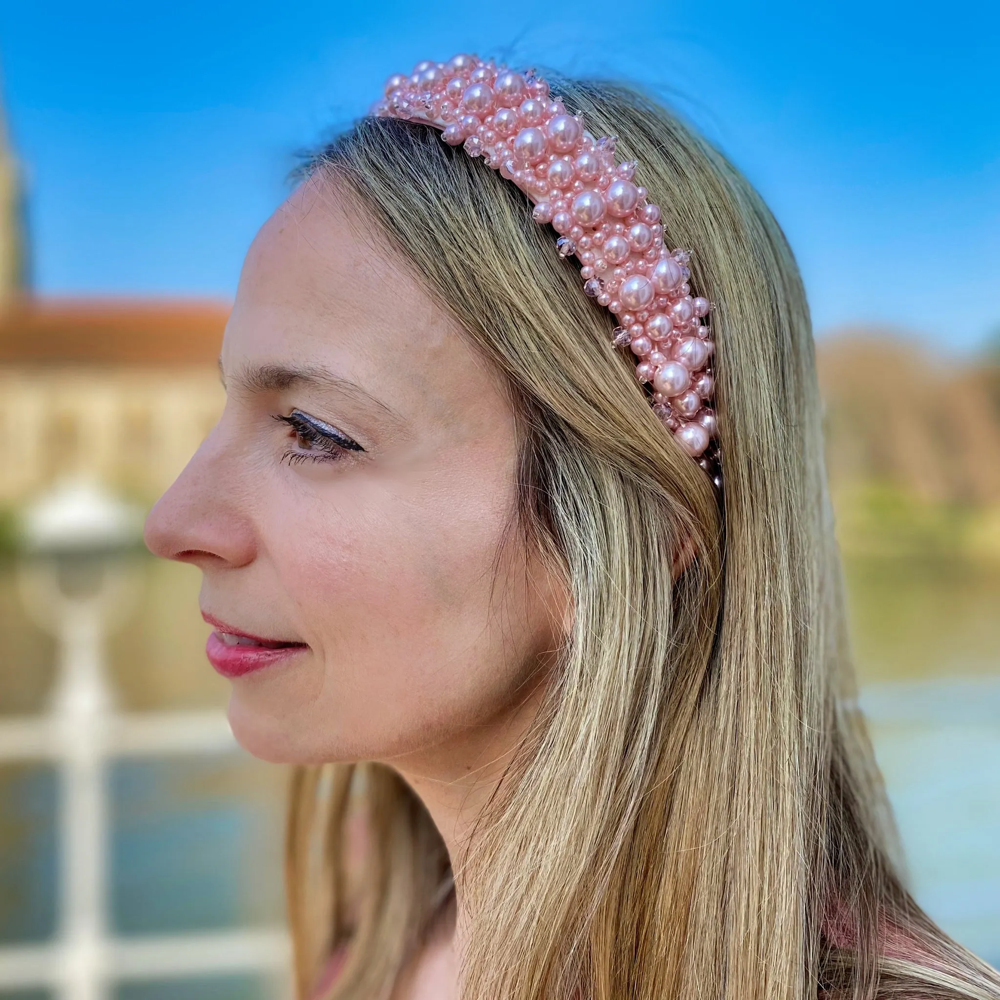 Pearl Headband with Crystal