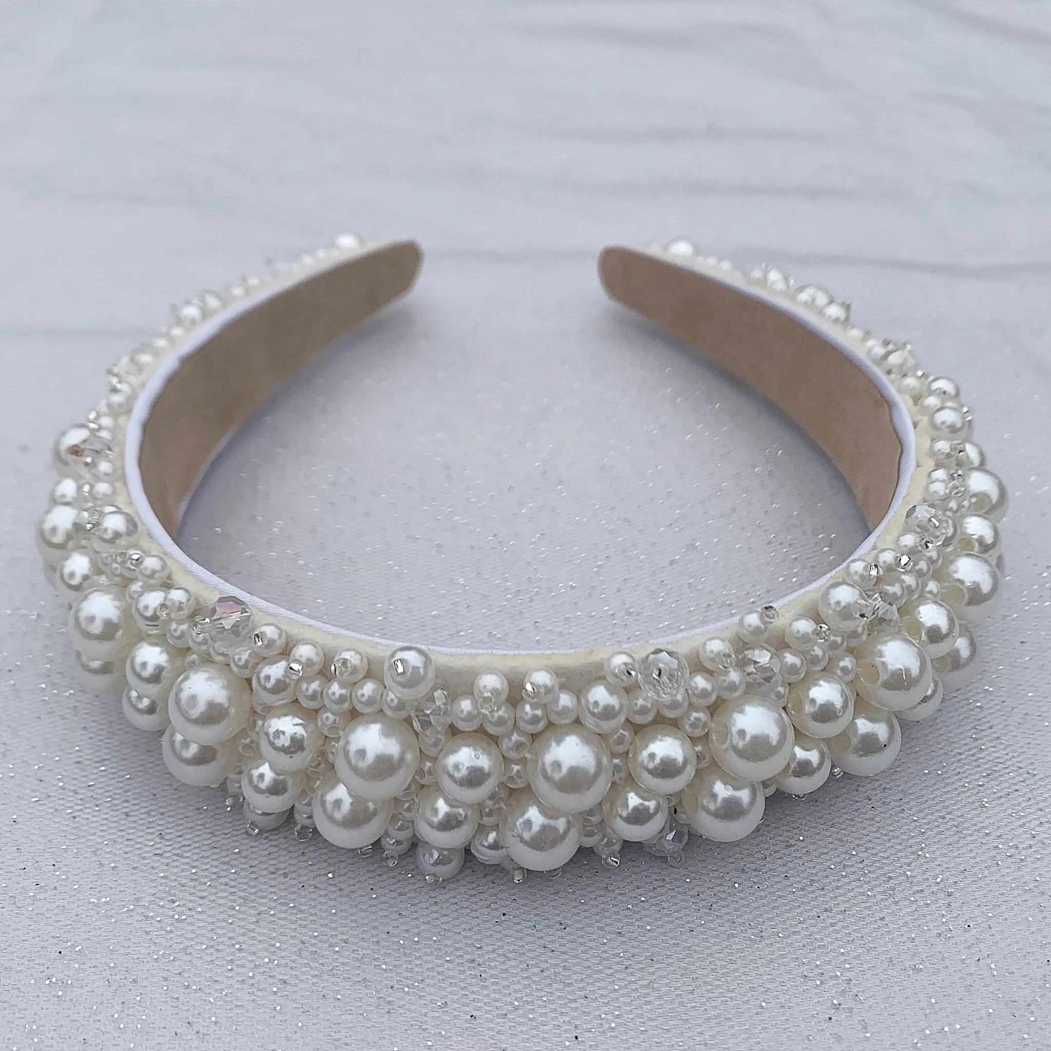 Pearl Headband with Crystal