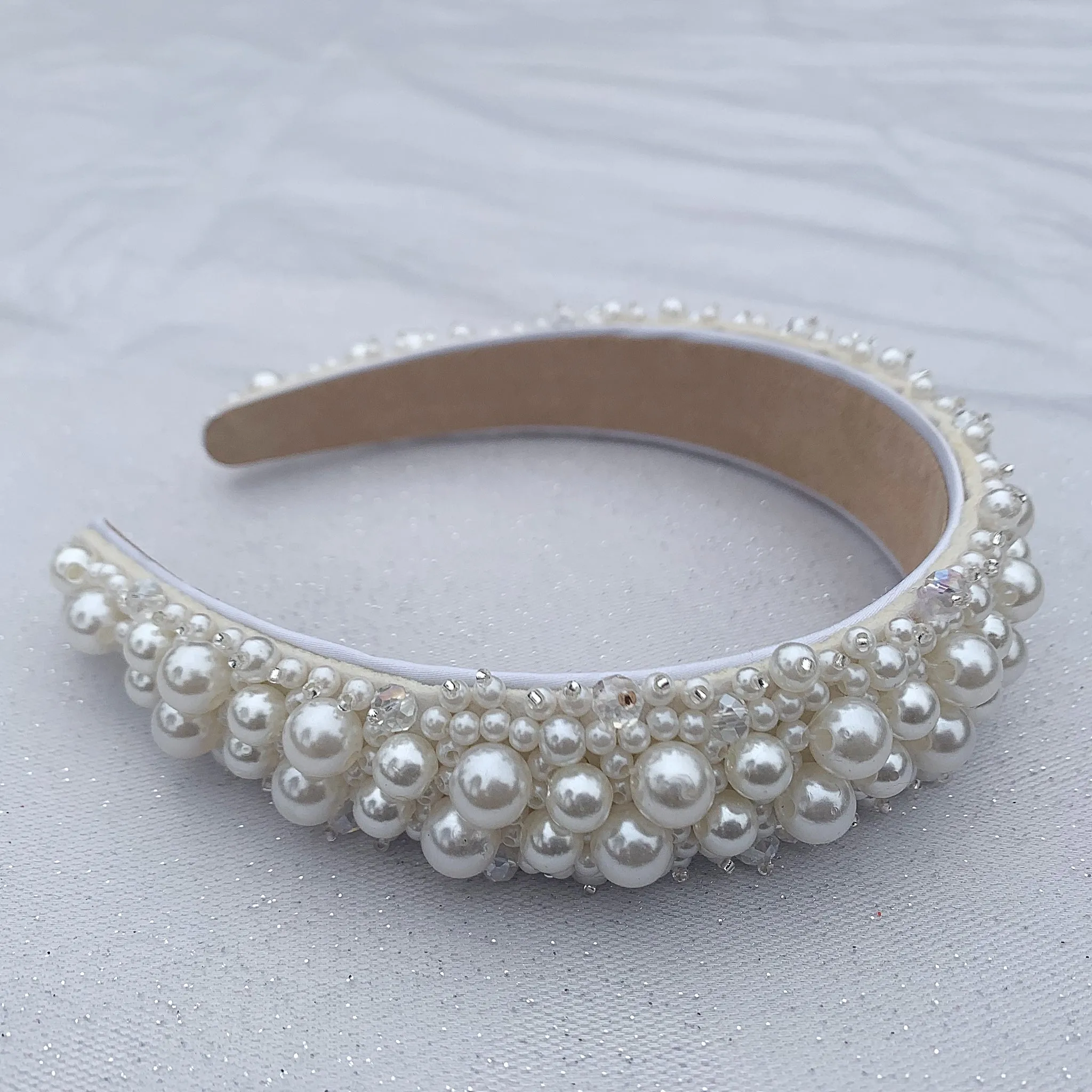 Pearl Headband with Crystal