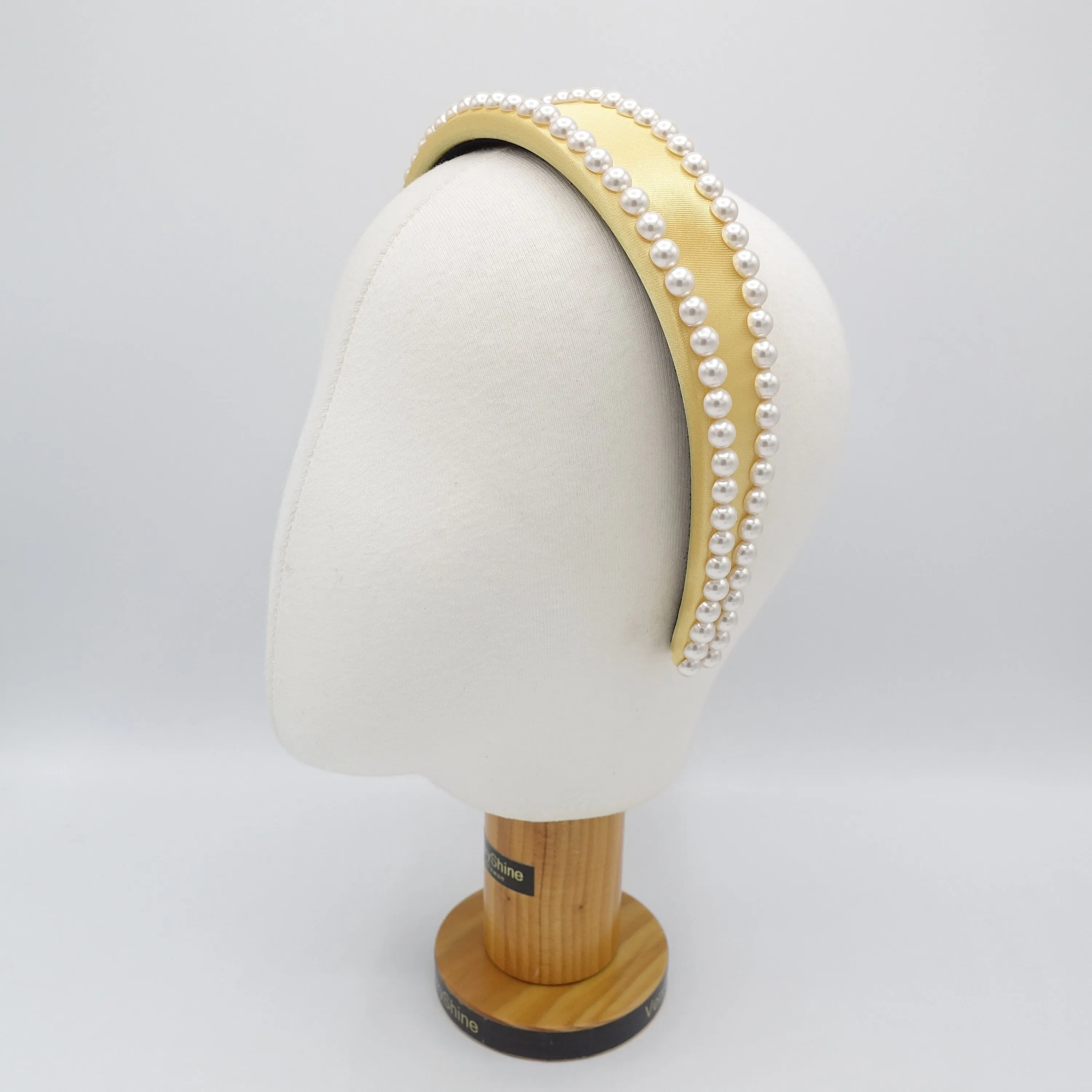 pearl satin padded headband