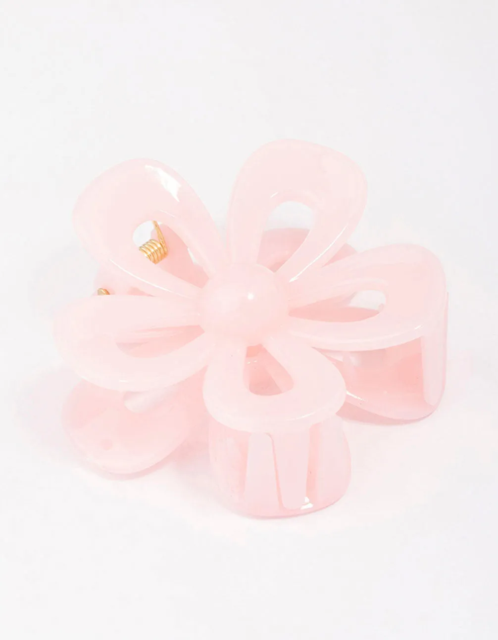 Pink Flower Hair Claw Clip