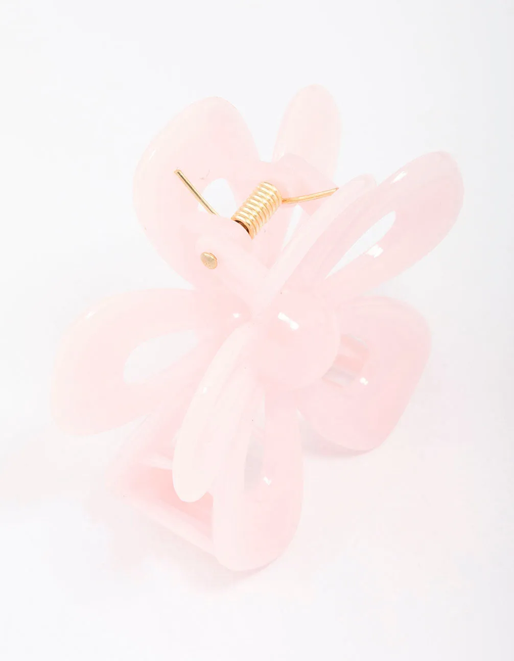 Pink Flower Hair Claw Clip