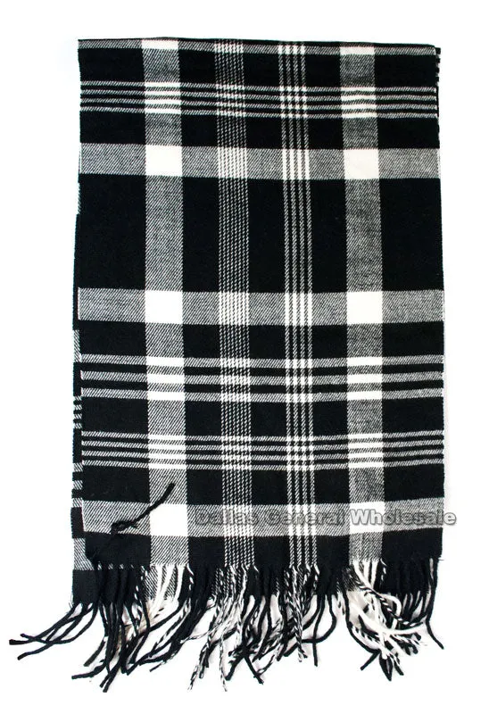 Plaid Cashmere Feel Scarf Wholesale