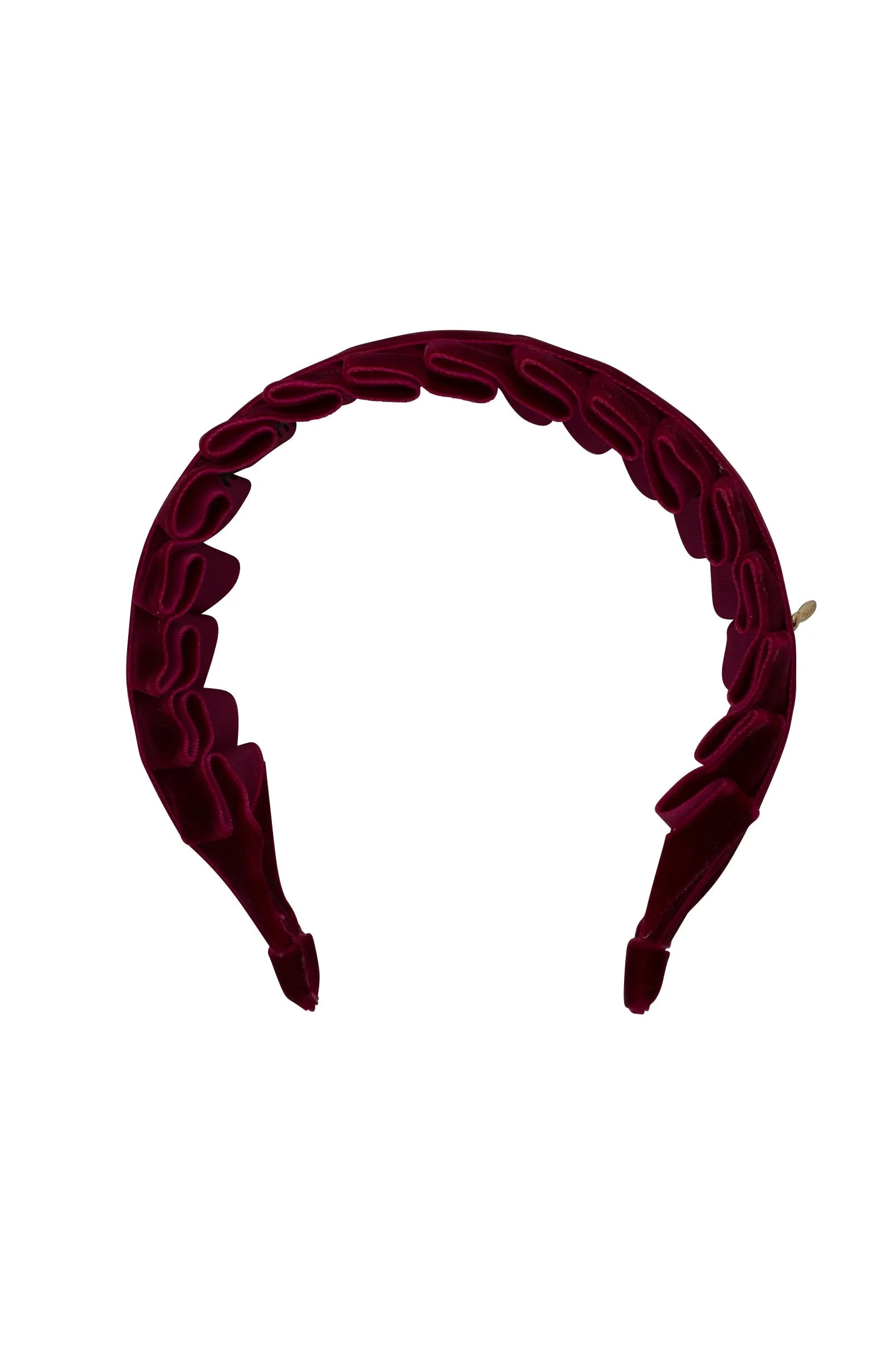 Pristine Pleats Headband - Burgundy