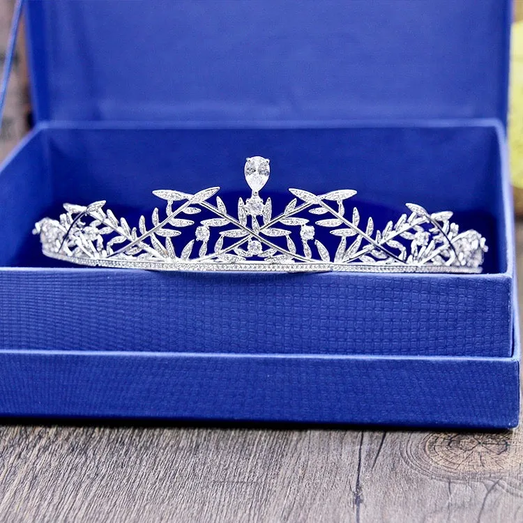 "Julia" - Silver Cubic Zirconia Bridal Tiara