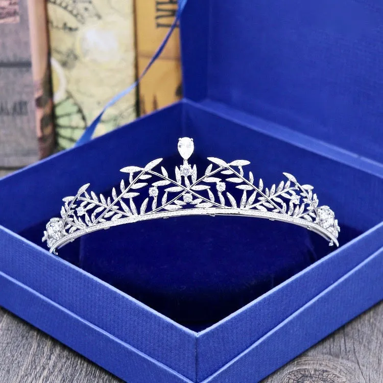 "Julia" - Silver Cubic Zirconia Bridal Tiara