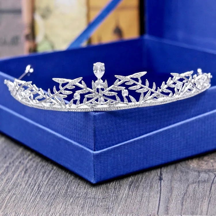 "Julia" - Silver Cubic Zirconia Bridal Tiara