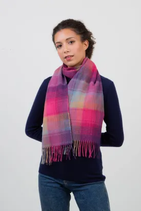 Repeat Edge Lambswool Scarf - Pink