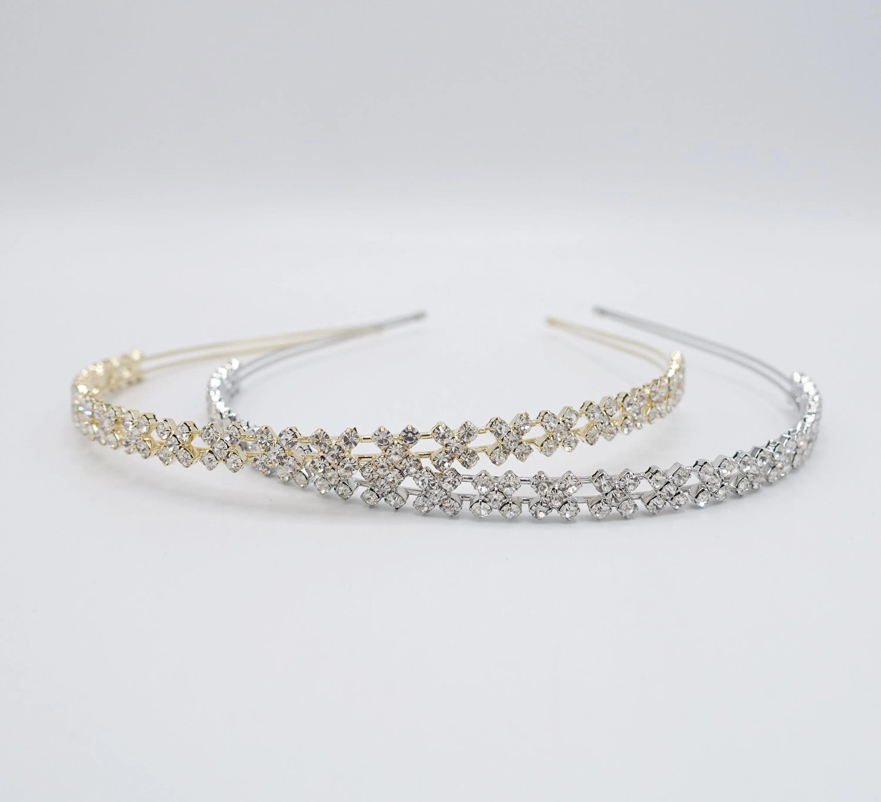 rhinestone petal headband, bling headband for women