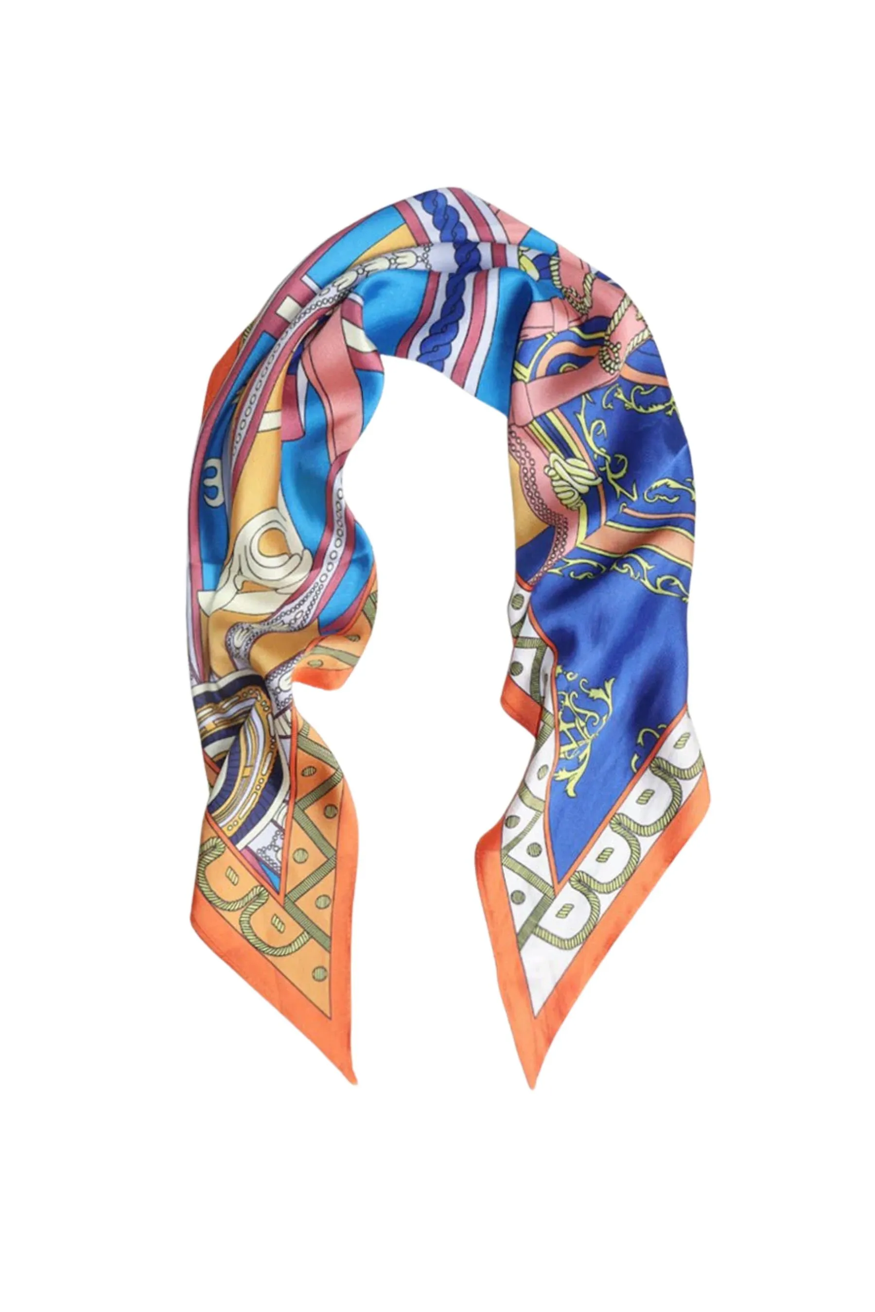 Riviera Scarf | Navy Orange