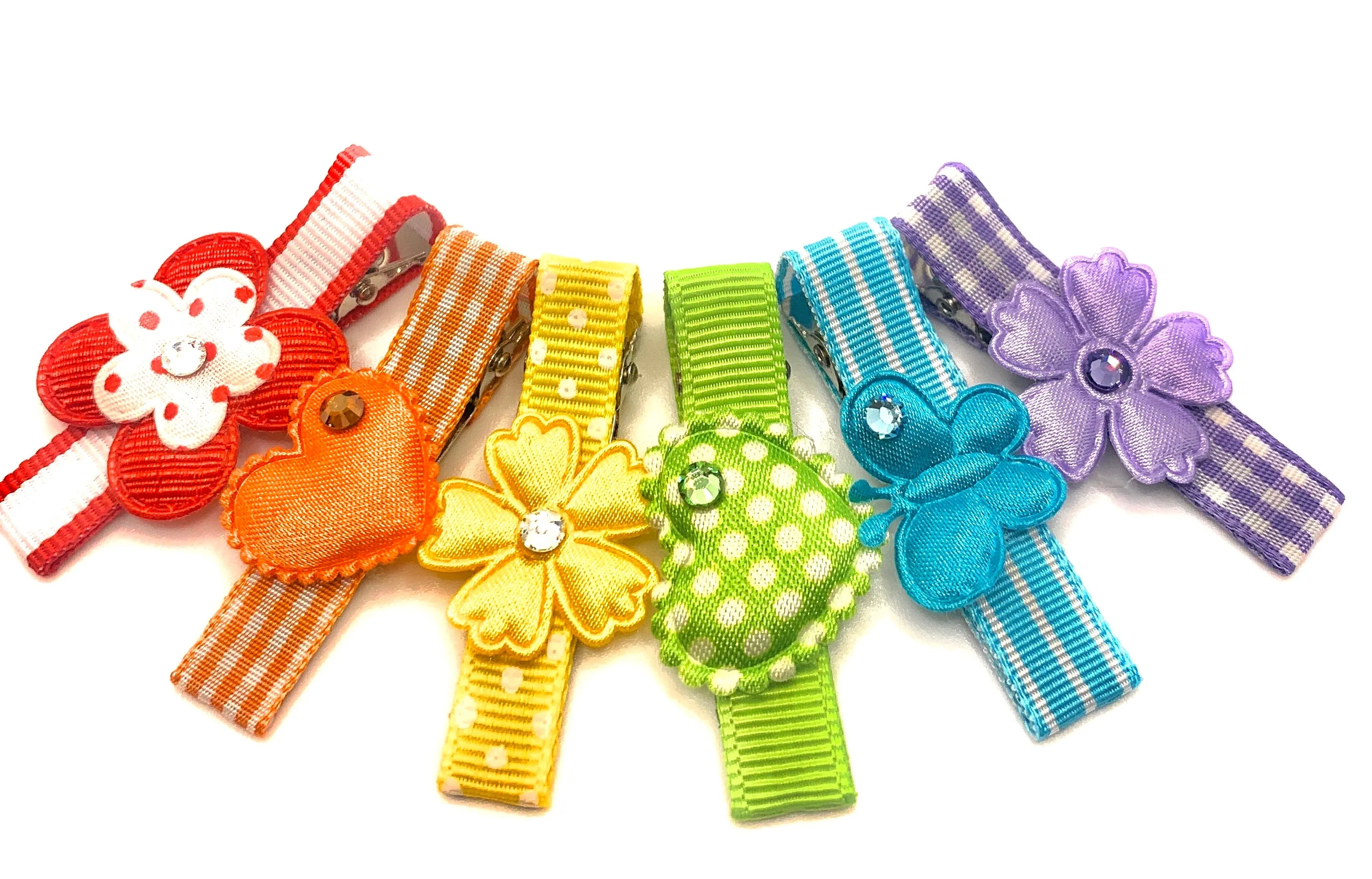 ROY G.BIV Complete Hair Clip Set with a touch of Bling!