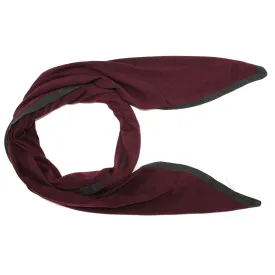 Salvatore Ferragamo Wool Scarf Gray Bordeaux - Diamond Shape FINAL SALE