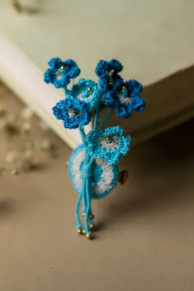 Samoolam Handmade Garden Brooch Indigo