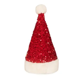 Sequin Velvet Santa Hat