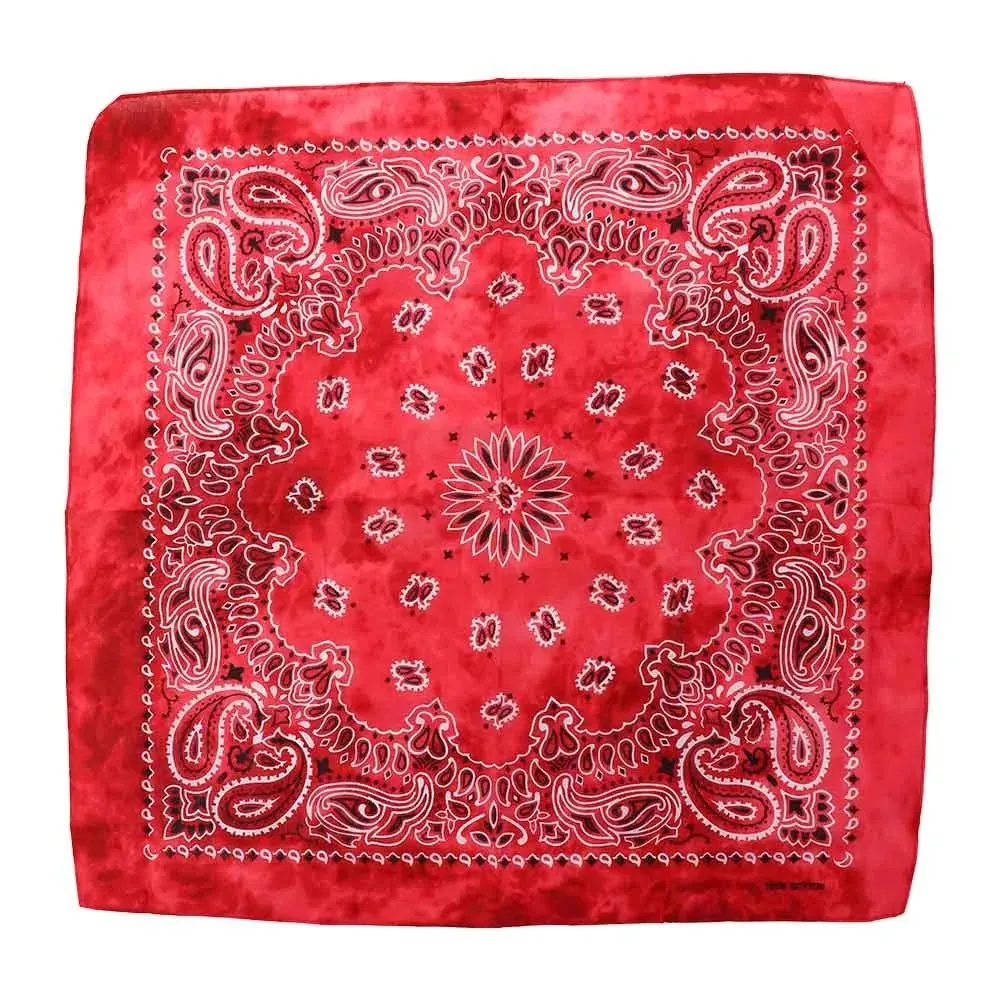 Square Scarf Hair Band Neck Scarf Cotton Bandana Hip Hop Paisley Headband Kerchief Neck Wrap Cashew Tie-dye Seamless Scarves DIY