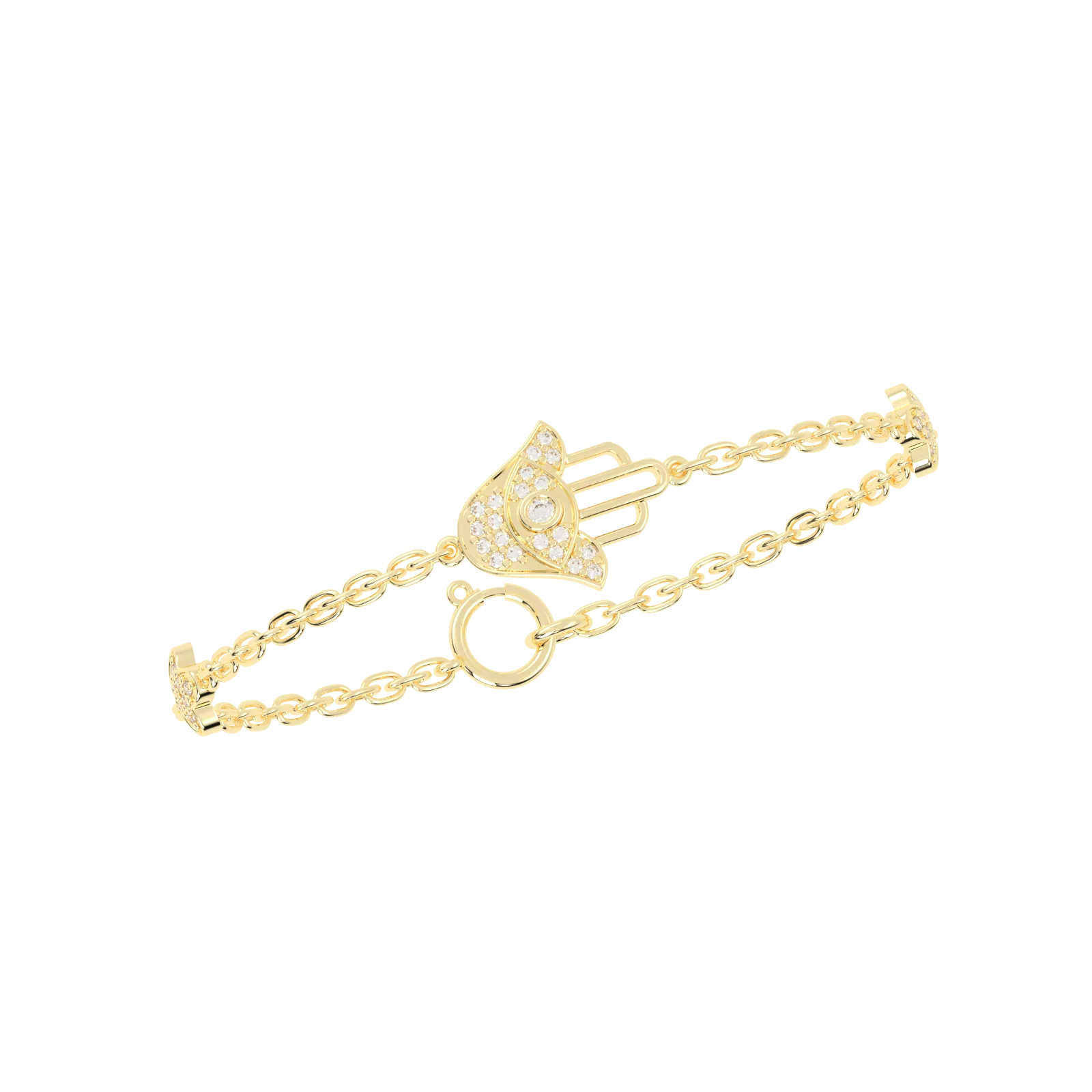 Stylish Diamond Accent Gold Bracelet