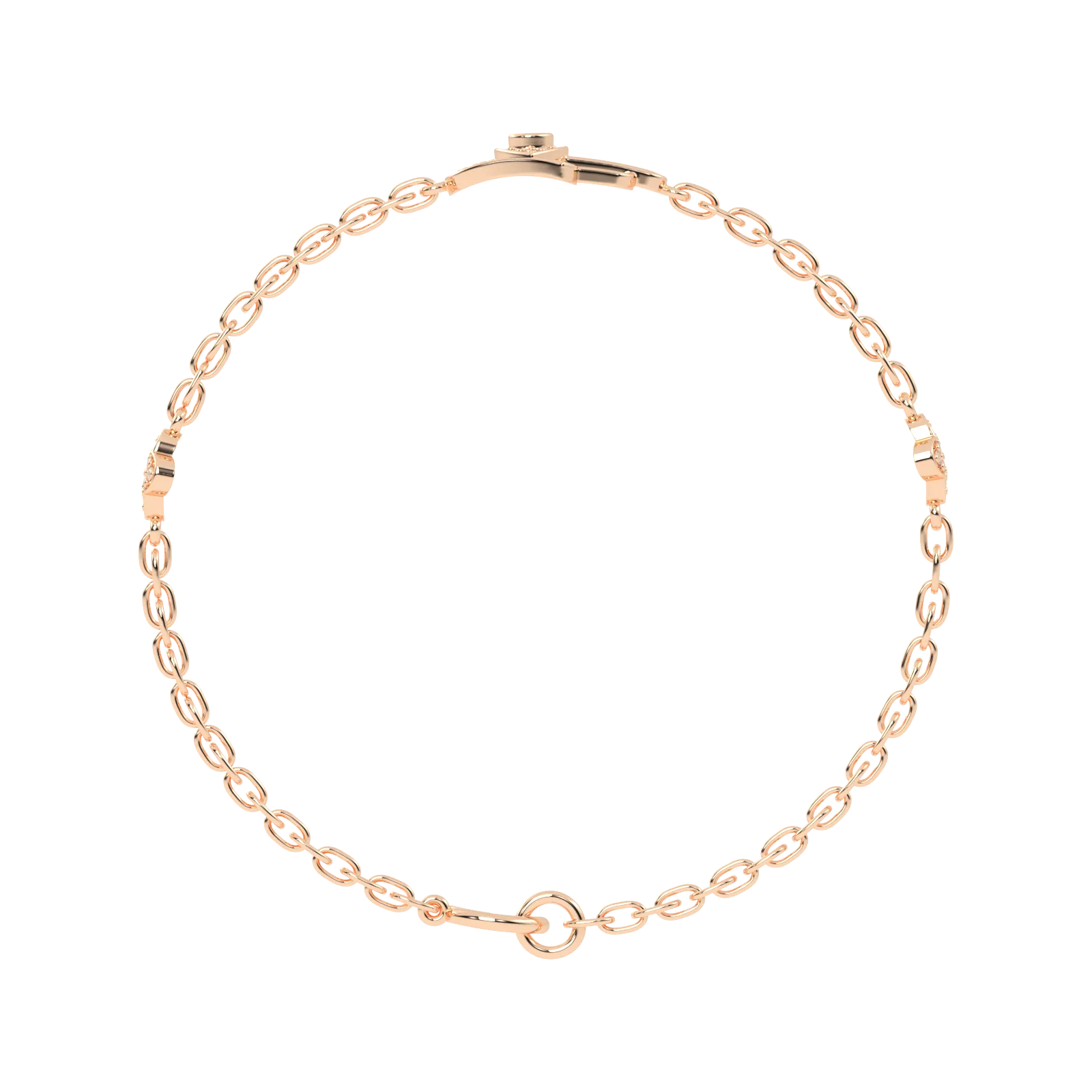 Stylish Diamond Accent Gold Bracelet