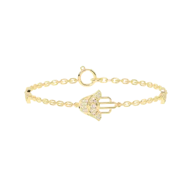 Stylish Diamond Accent Gold Bracelet