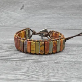 Stylish Handwoven Single Layer Leather Bracelet