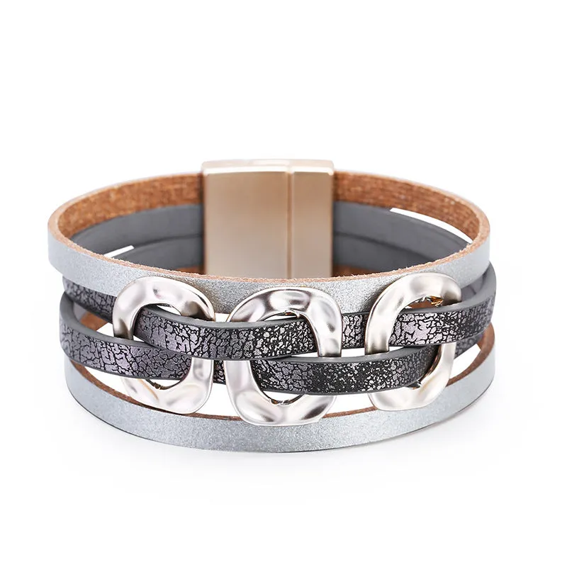 Stylish Multilayer Leather Bracelet