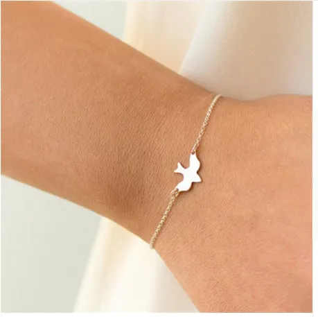 Stylish Pigeon Bracelet Gold Plated Chain Bracelet