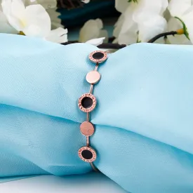 Stylish Rose Gold Disc Shape Bracelet