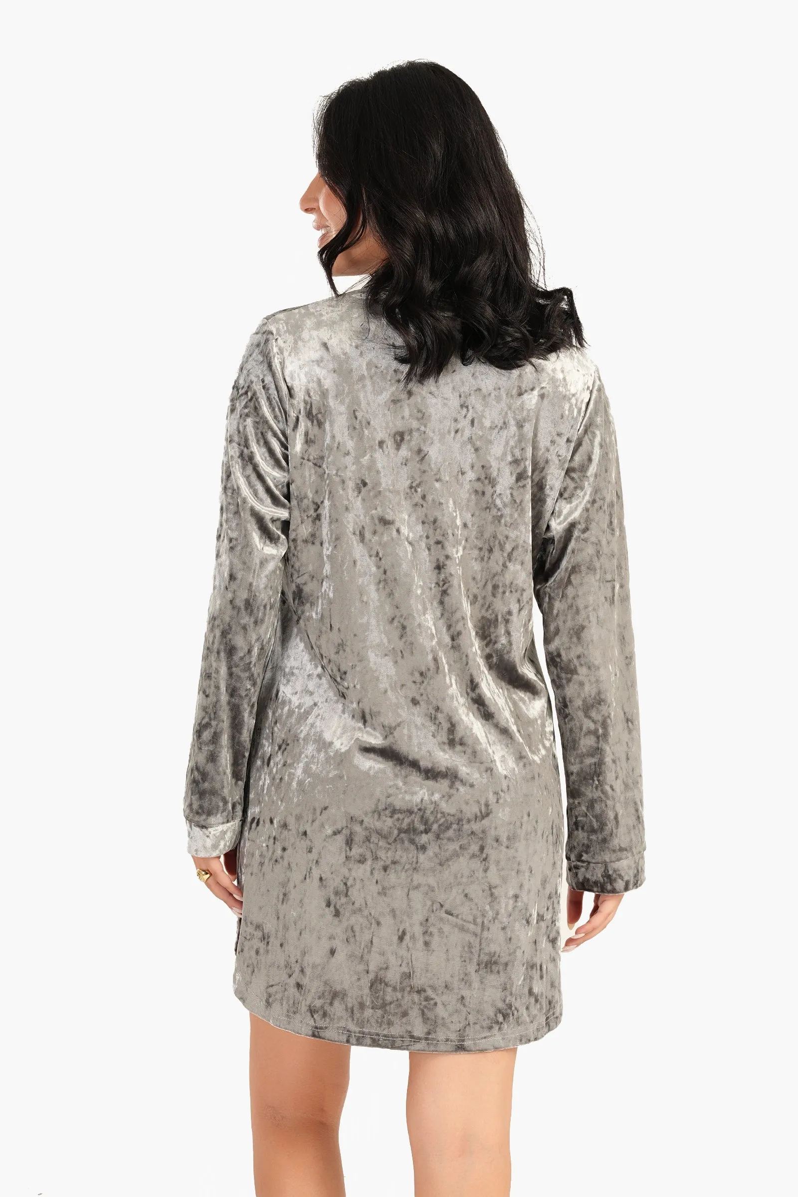 Velvet Dark Grey Nightgown