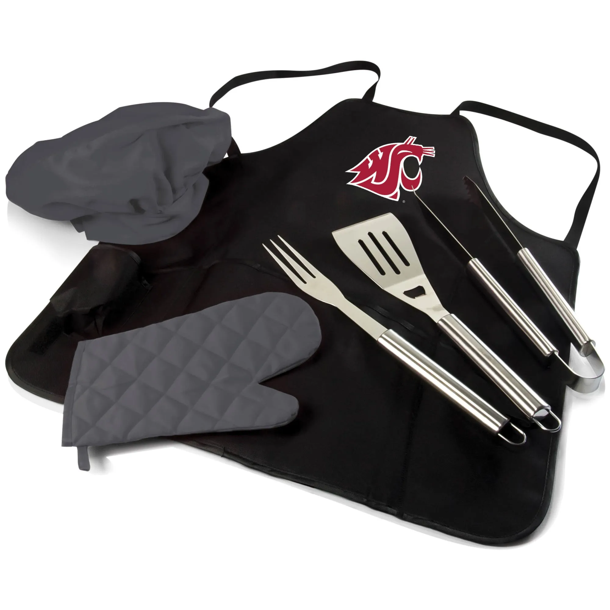 Washington State Cougars - BBQ Apron Tote Pro Grill Set