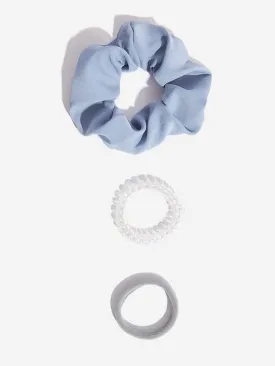 Westside Accessories Blue Scrunchies Set - Pack Of 3